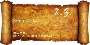 Korn Zita névjegykártya